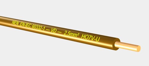 3d vd ho7v-u 450 750v - VD HO7V-U 450 750V 2,5 mm2  brown.max by Cable Master